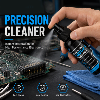 🧼⚡ 50% KORTING! Nooit meer plakkerige resten of vocht in je elektronica! Deze sneldrogende contactreiniger verdampt in seconden, herstelt optimale geleiding en laat geen residu achter – precies voor USB, HDMI & printplaten!