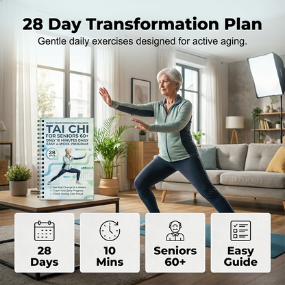☯️🧘 50% KORTING! Nooit meer stress of stijve spieren! 28 dagen Tai Chi, 10 minuten per dag – leer stap voor stap balans, rust en soepelheid. Zonder apparatuur, gewoon thuis!