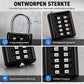 10-cijferig hangslot met drukknoppen en cijfercode