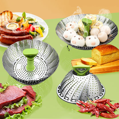 🍲🔥 TIJDELIJK 50% KORTING! Uitschuifbare RVS stoommand – past op vrijwel elke pan, meer ruimte en minder gedoe!