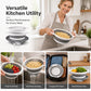🥬💧 50% KORTING! Nooit meer een nat aanrecht! Deze 3-delige opvouwbare vergietset met afvoerbasis vangt al het water op en leidt het naar de gootsteen – ruimtebesparend, stapelbaar en klaar voor elke keukenklus!