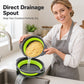🥬💧 50% KORTING! Nooit meer een nat aanrecht! Deze 3-delige opvouwbare vergietset met afvoerbasis vangt al het water op en leidt het naar de gootsteen – ruimtebesparend, stapelbaar en klaar voor elke keukenklus!
