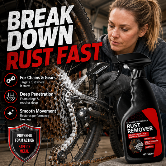 🔥🔧 50% KORTING! Roest verdwijnt in minuten! Deze snelwerkende schuimspray dringt diep door, lost vastzittende roest op en beschermt tegen nieuwe aanslag – voor fietsen, gereedschap en meer!