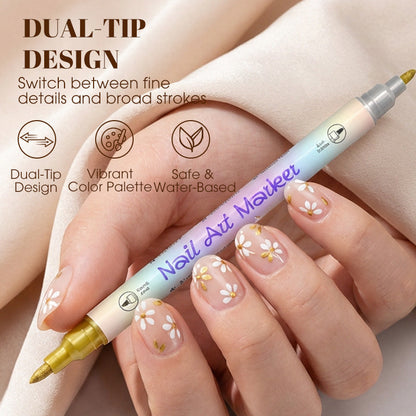 🎨💅 Stop met mislukte nail art! Dé professionele nagelstiften met dubbele punt – precisie + penseel in één, droogt in seconden en blijft dagenlang mooi. 50% KORTING!