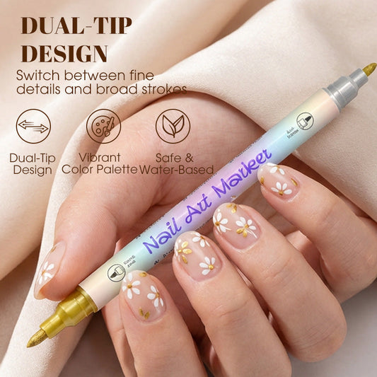 🎨💅 Stop met mislukte nail art! Dé professionele nagelstiften met dubbele punt – precisie + penseel in één, droogt in seconden en blijft dagenlang mooi. 50% KORTING!