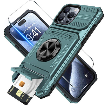 📱💳 50% KORTING! Nooit meer losse portemonnee én telefoon! Dit iPhone hoesje met kaarthouder en ring grip houdt 2 pasjes bij de hand, voorkomt vallen en werkt als standaard – alles in één!