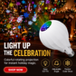 🎄✨ 50% KORTING! Tover je kamer in kerstsfeer – deze draaiende projectorlamp projecteert 16 feestelijke patronen op muur en plafond. E27, RGB LED, 180° verstelbare kop. Geen extra ruimte nodig!
