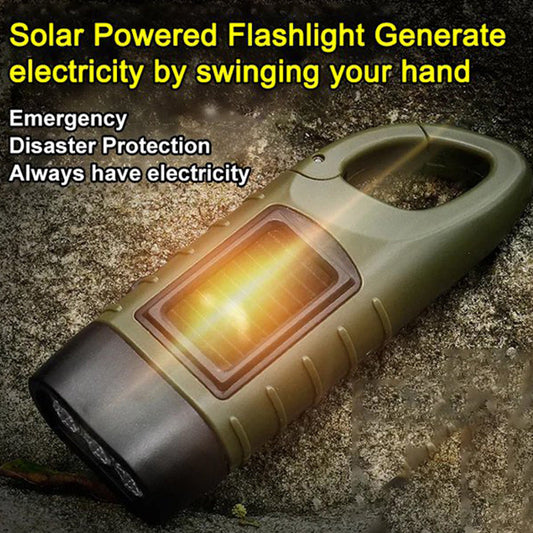 🌞🔦 50% KORTING! Nooit meer in het donker! Deze solar + hand-crank zaklamp laadt zichzelf op – perfect voor camping, nood en avontuur! Altijd licht, geen batterijen!