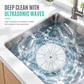 ⚡💦 50% KORTING! Nooit meer handmatig afwassen of twijfelen of je fruit wel schoon is! Deze mini ultrasone draadloze vaatwasser reinigt met vortex en microbubbels – overal inzetbaar!