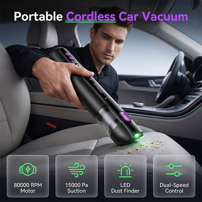 🚗💨 50% KORTING! Nooit meer kruimels of haren in je auto! Deze draadloze autoczuiger met groenlicht-detectie, dual-speed zuigkracht en multi-stage filter zuigt alles op – compact, krachtig en éénhandig!