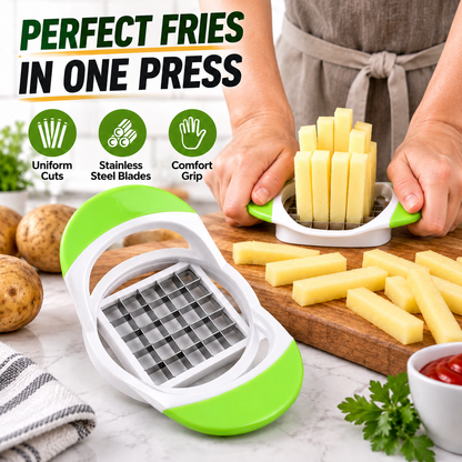 💥🍟 60% KORTING! Van aardappel naar friet in één beweging – deze stevige handmatige snijder werkt zonder stroom, voor friet, zoete aardappel en wortel!