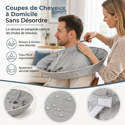😱🧹 Stop met eindeloos haren vegen! Dé knipcape met haaropvang – flexibele rand vangt elke pluk, waterproof en geschikt voor het hele gezin. 50% KORTING!