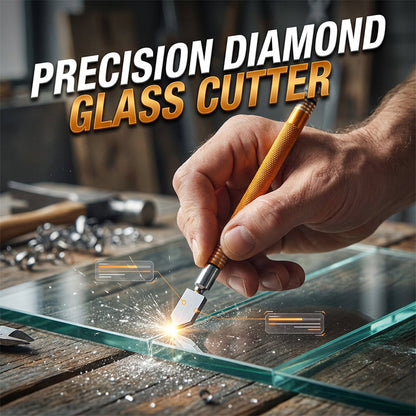 Professionele diamantglassnijder met handgreep van legering en rolwieltje