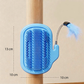 2-in-1 Corner Grooming Station for Pets with a Feather Stick