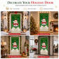 🎄🚪 50% KORTING! Nooit meer een fladderende, verkreukelde deurbanner! Deze kerstdeurhoes met thermische print en dik polyester geeft je voordeur in seconden een sprankelende kerstlook!