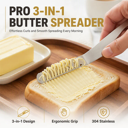 ✨🧈 Van keiharde boter naar perfecte krullen in seconden – dit 3-in-1 botermes met getande rand en spreader is je nieuwe keukenheld. 50% KORTING!