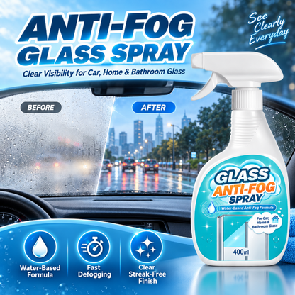 Glass Anti-Fog Spray for Car Windshield & Home Windows