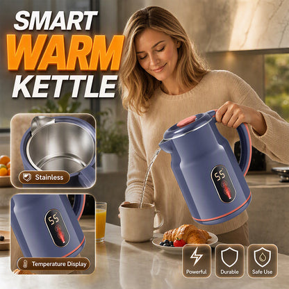 Elektrische waterkoker | 3 liter, 1500W | Temperatuurdisplay | Warmhoudfunctie ca. 55°C | Dubbelwandig | Roestvrij staal & PP | 50% KORTING!