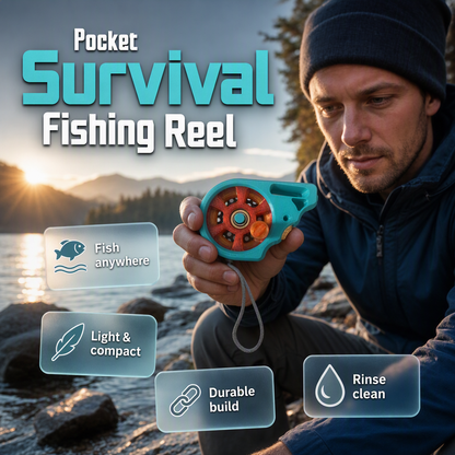 🎣💥 50% KORTING! Nooit meer een lange hengel nodig! Deze draagbare rodless pocket visreel past in je zak – eenhandig, veilig en perfect voor bruggen, campings en noodgevallen!