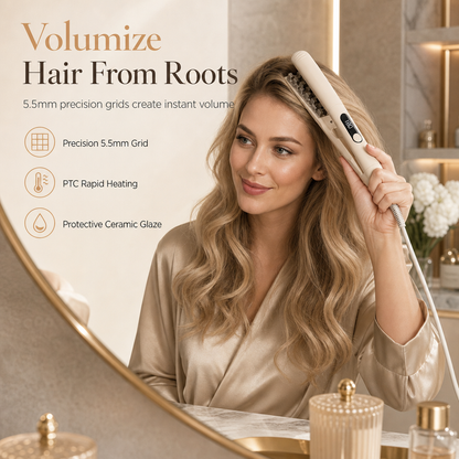 💇‍♀️💥 50% KORTING! Nooit meer plat haar! Deze negatieve ionen volumizer met 5,5mm raster geeft wortelvolume in seconden – met LCD, keramische bescherming & veiligheidsslot!