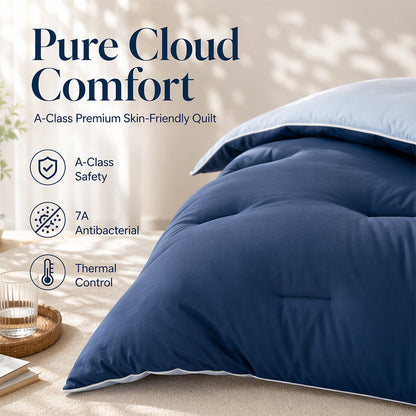 🌙 Slaap alsof je zweeft! Deze fluffy comforter met 7A antibacteriële vulling en mooie stikafwerking blijft gelijkmatig warm – zonder klonters of druk.