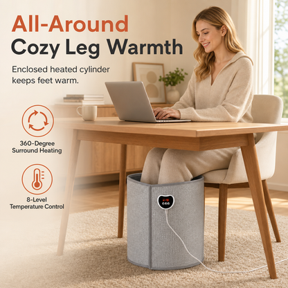 ❄️🦶 Koude voeten onder je bureau? Deze elektrische voetverwarmer omhult je benen met warmte – 8 standen, kantelsensor. Alsof je een warme deken voor je voeten hebt!