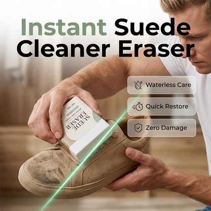 📏🟤 Suède gum | 35 g | 2,9×1,4×3,9 cm | Zonder water | Voor suède, nubuck, schoenen, laarzen, tassen & jassen | 50% KORTING!