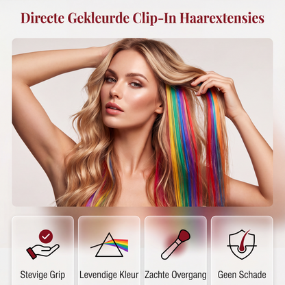 🌈💁‍♀️ 50% KORTING + Koop 1, krijg 4 gratis! Nooit meer saai haar! Deze clip-in haarextensies in rechte stijl geven je direct een gedurfde, kleurrijke look – zonder je eigen haar te beschadigen. Kies uit 15 tinten!