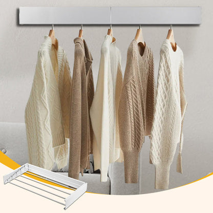 💥🧺 50% KORTING! Van kleine badkamer tot balkon: dit opvouwbare wandrek geeft je droogruimte zonder ruimteverlies. Tot 30 kg, 50/60/80 cm, 3/4/5 stangen!