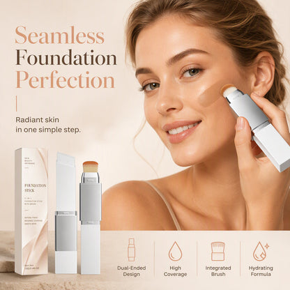 💥💄 50% KORTING! Nooit meer een cakey of vlekkerige look! Deze 2-in-1 foundation stick dekt oneffenheden en roodheid in één swipe – matte finish, geen droge plekken!
