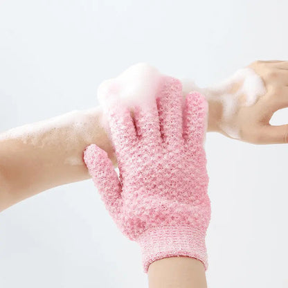 💙🌸 50% KORTING! Van doffe huid naar stralende teint – deze exfoliërende badhandschoenen met vijf vingers verwijderen dode cellen en zorgen voor een luxe schuimlaag!