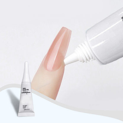 Waarom wachten op een UV-lamp? Eén korreltje lijm en je nagels zitten muurvast – snel, flexibel en zonder afbladderen. Incl. verwijderaar.
