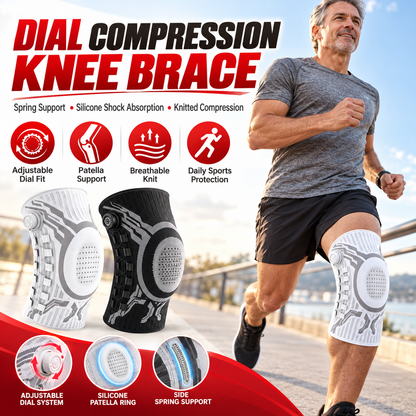 💪 Knie die alle kanten op schiet? Deze brace met draaiknop, legering veren en honingraat silicone zit als gegoten – zonder afzakken.
