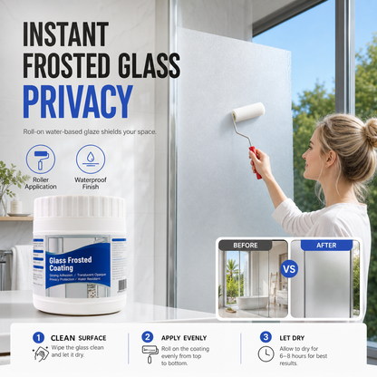 🚿 Waarom je badkamerraam nog blootstellen aan inkijk? Deze watergedragen matte coating maakt glas direct troebel, laat daglicht binnen en blijft zitten.