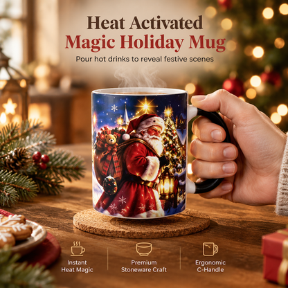 🎅☕️ 50% KORTING! Giet hete koffie of thee in deze mok en de kerstman komt tevoorschijn – elke ochtend een magisch moment!