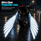 ✨ Waarom zou je motor saai blijven? Met deze LED-vleugelprojectie geef je hem een unieke look – aluminium behuizing, drie kleuren, symmetrisch patroon.