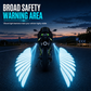 ✨ Waarom zou je motor saai blijven? Met deze LED-vleugelprojectie geef je hem een unieke look – aluminium behuizing, drie kleuren, symmetrisch patroon.
