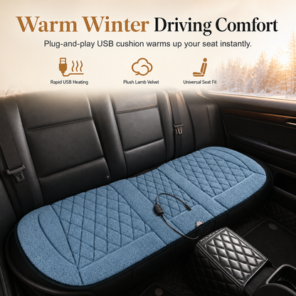 🔥 Verander je auto in een warme oase! Deze verwarmde stoelzitting met 45–65°C en 26W geeft direct behaaglijke warmte – ook op je kantoorstoel.