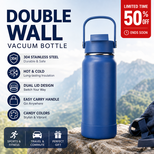 🥤❄️ 50% KORTING! Stop met het drinken van lauwe koffie! Deze RVS beker met vacuümisolatie houdt alles urenlang ijskoud of gloeiend heet – lekvrij deksel met rietje, en stijlvol genoeg voor elke dag.
