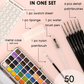 Premium aquarelset van 50 met penseel